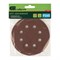 Круг абразивный на ворсовой подложке под "липучку", перфорированный, P 240, 125 мм, 5 шт Сибртех 738117