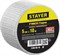 STAYER FIBER-Tape, 5 см х 10 м, 3 х 3 мм, самоклеящаяся серпянка, Professional (1246-05-10) 1246-05-10_z01