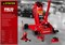 STAYER F-35 RED FORCE, 3.5 т, 145 - 500 мм, подкатной домкрат с быстрым и высоким подъемом для СТО, Professional (43155-3.5) 43155-3.5