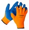 Утеплённые перчатки ЗУБР УРАЛ, акрил, рельефное латексное покрытие, сигнальный цвет, размер S-M 11465-S