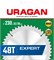 URAGAN Expert, 230 х 32/30 мм, 48Т, пильный диск по дереву (36802-230-32-48) 36802-230-32-48_z01