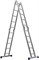 СИБИН ЛТ-45, 4 x 5 ступени, алюминиевая, четырехсекционная лестница-трансформер (38853) 38853
