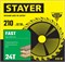 STAYER Fast, 210 x 32/30 мм, 24Т, быстрый рез, пильный диск по дереву (3680-210-32-24) 3680-210-32-24_z01