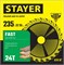 STAYER Fast, 235 x 32/30 мм, 24Т, быстрый рез, пильный диск по дереву (3680-235-32-24) 3680-235-32-24_z01