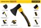 Кованый топор STAYER FIBERGLASS, 1200/1350 г, 410 мм 2062-12_z02