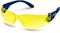 ЗУБР БАРЬЕР, открытого типа, жёлтые, облегчённые, линза устойчивая к царапинам и запотеванию, защитные очки, Профессионал (110488) 110488