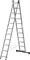 Двухсекционная  лестница СИБИН, 11 ступеней, со стабилизатором, алюминиевая	 - фото 43322