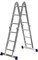 СИБИН ЛТ-43 4x3 ступени, алюминиевая, четырехсекционная лестница-трансформер (38851) - фото 43347