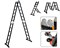 Лестница алюм. многофункц.4х6 ступ.(стрем.-332см,лестн.-690см) 17,0кг BLACK LINE STARTUL (ST9930-06) ЦЗ-0986753568