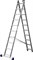 Двухсекционная  лестница СИБИН, 10 ступеней, со стабилизатором, алюминиевая	 - фото 44342