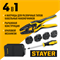 STAYER SP-4M, 4 матрицы в сумке-чехле, пресс-клещи для кабельных наконечников, Professional (45445) 45445