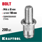 KRAFTOOL Bolt, М4 x 8 мм, штифт 10 мм, 200 шт, стальные винтовые заклепки (311709-04-10) 311709-04-10