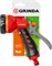 GRINDA T-7, 7 режимов, курок сзади, пластиковый с TPR, поливочный пистолет , шт 8-427185
