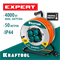 KRAFTOOL EXPERT 4.0, ПВС 3х2.5 50м 4000Вт IP44, силовой удлинитель на стальной катушке (55089-50) 55089-50