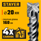 STAYER HERCULES-4Х 20x210 мм, SDS-plus бур (29290-210-20) 29290-210-20