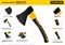 Кованый топор STAYER FIBERGLASS, 600/800 г, 350 мм 2062-06_z02